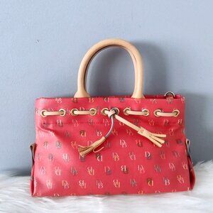 Dooney & Bourke Y2K vintage rainbow monogram tassel mini tote satchel EUC